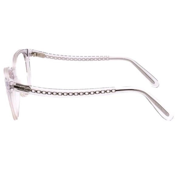 Coach Clear Eyeglasses HC 6177 5111 Crystal Rounded Cat Eye Frame 52 17 140 - Picture 4 of 15